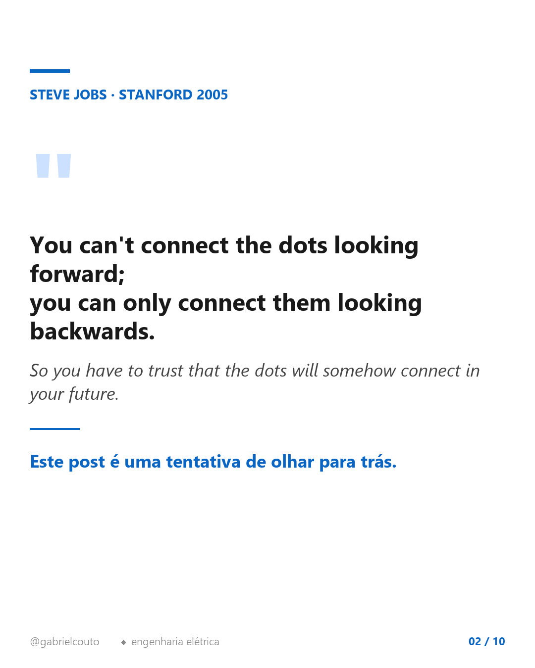 Slide 2 — Steve Jobs, Stanford 2005